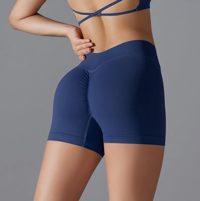 Mila V2 | Scrunch Sport Short - Marine Blauw