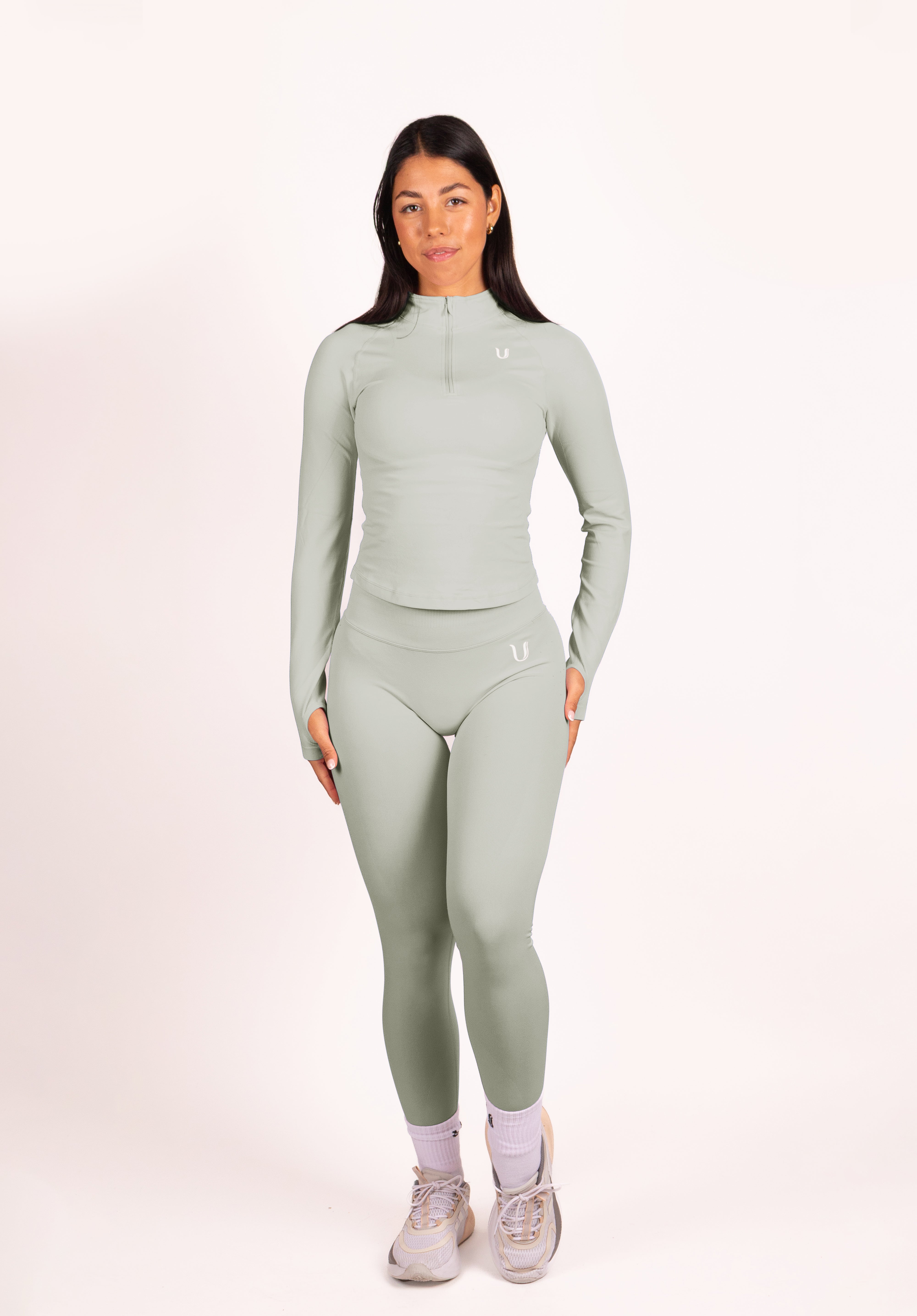 Beau | Premium High Performance Scrunch Leggings - Ivory