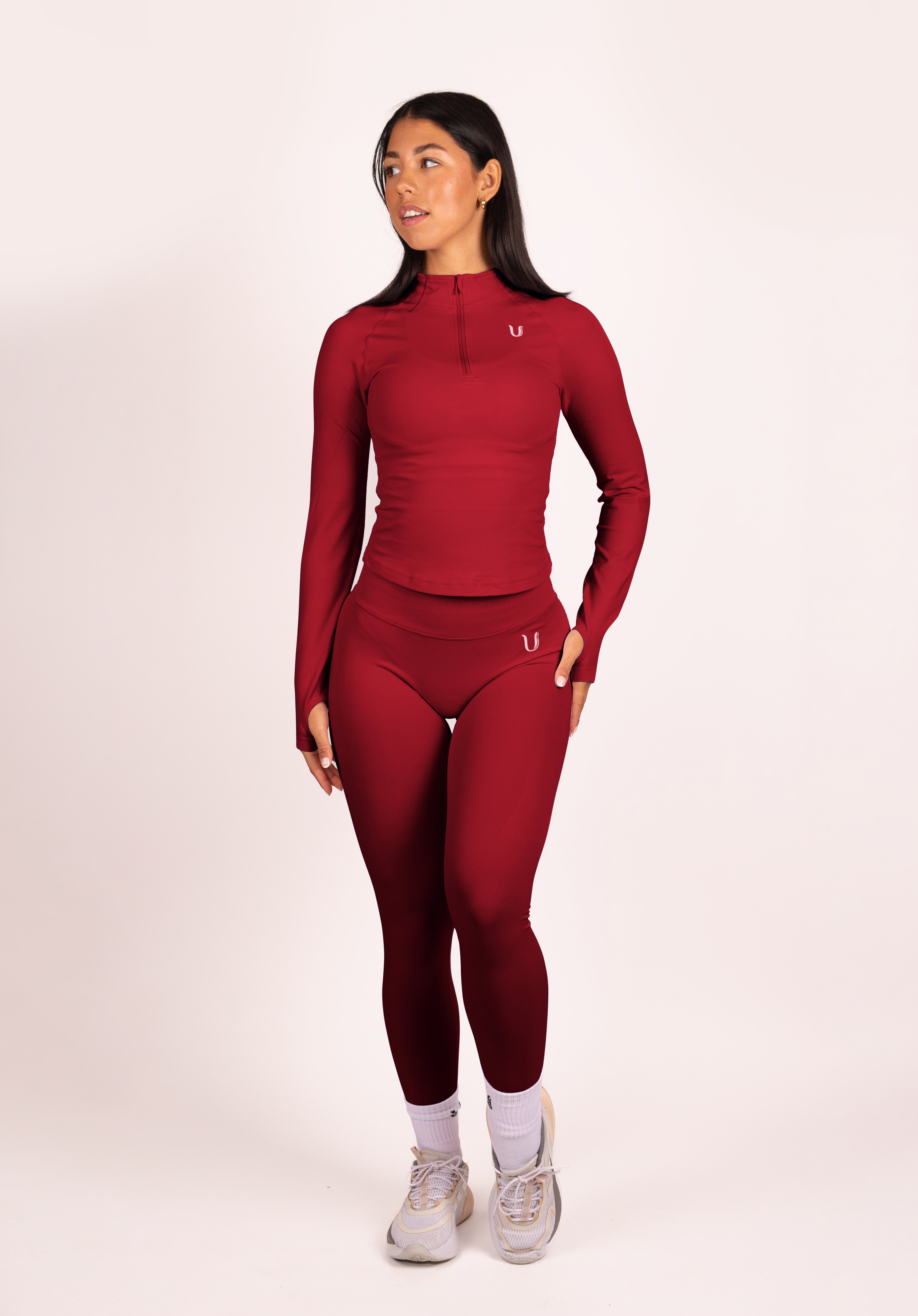 Beau Premium High Performance Scrunch Legging Rood - Dames sportkleding afbeelding 5