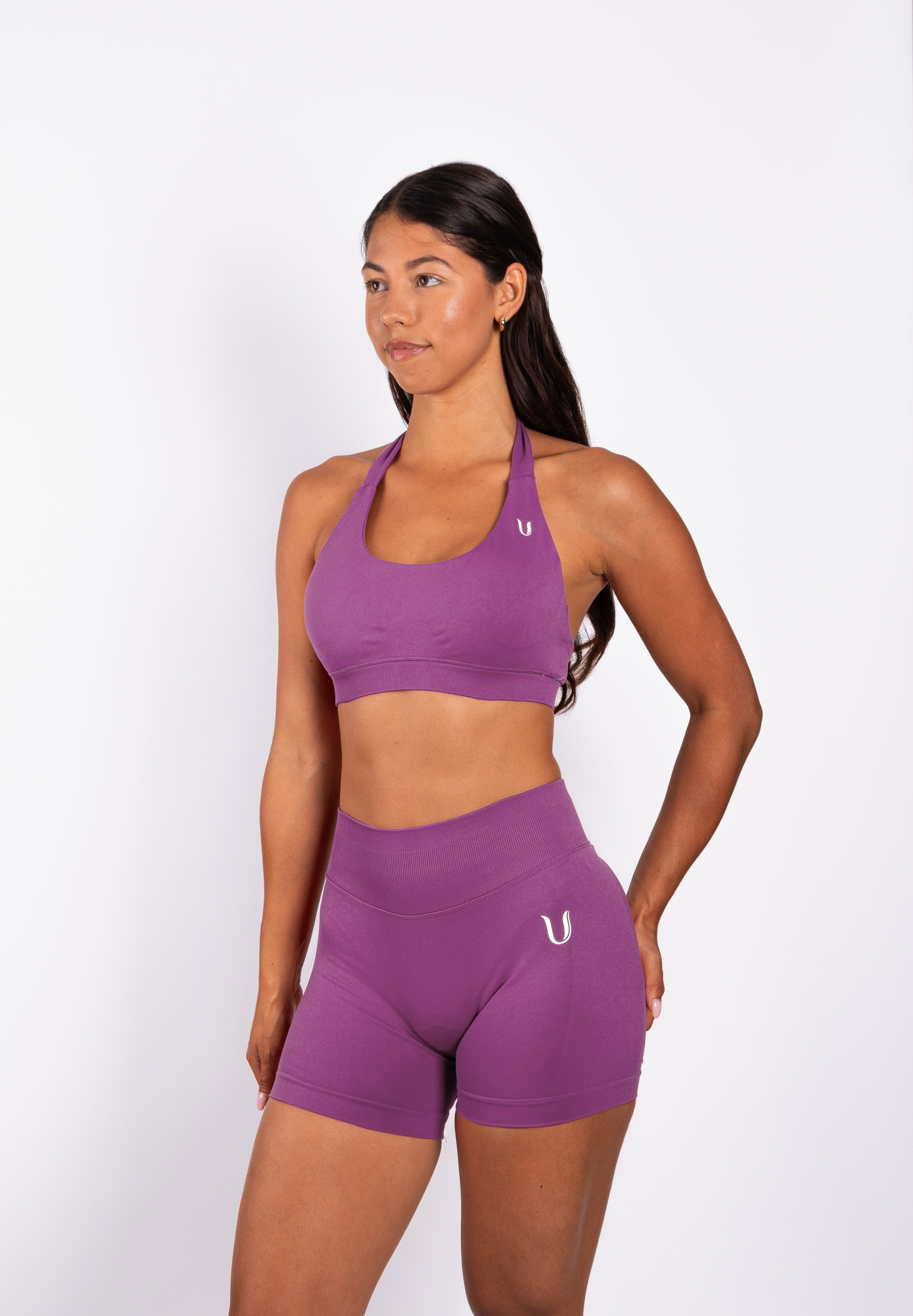 Beau | Premium High Performance Scrunch Shorts - Purple