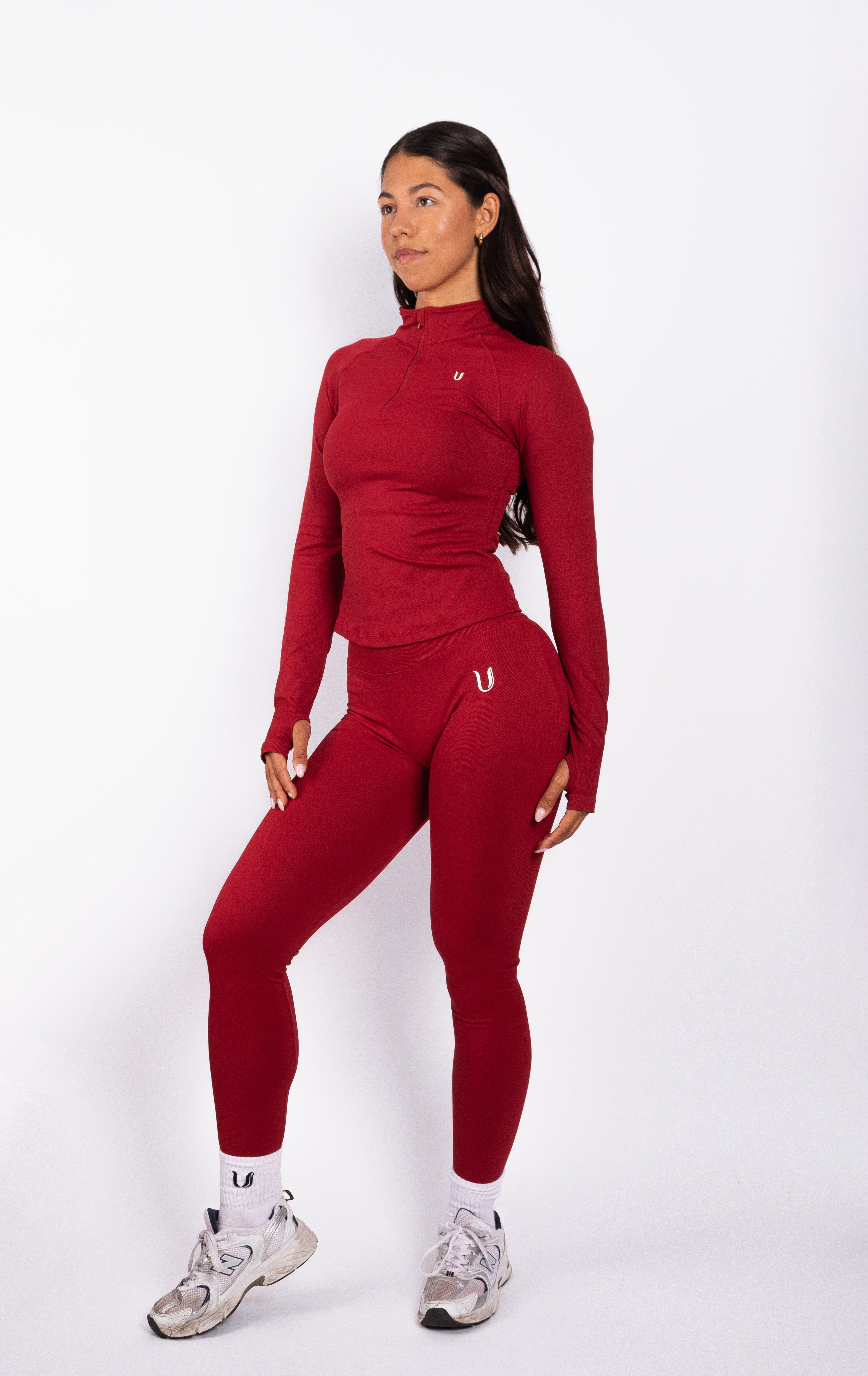 Beau | Half Zip Top Manga Larga Rojo