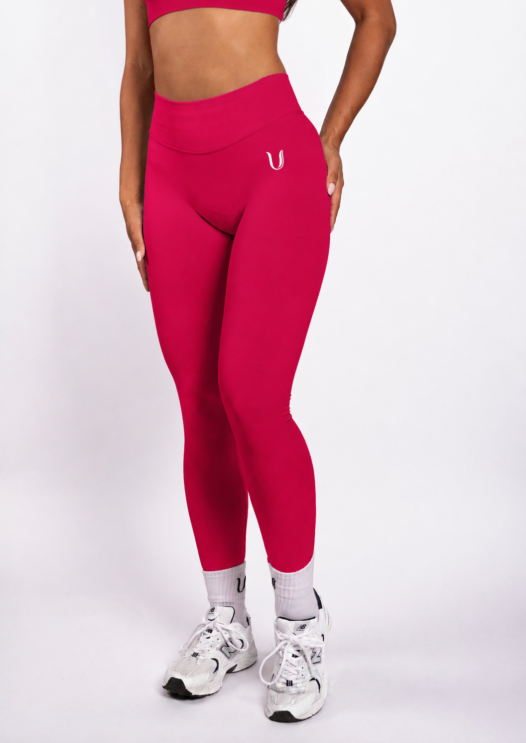 Beau | Premium High Performance Scrunch Leggings - Raspberry
