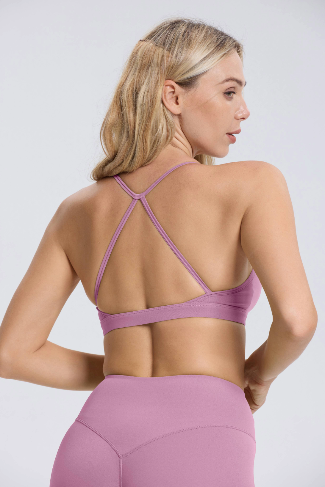 Hailey Set | Naadloze Top Legging - Lichtpaars