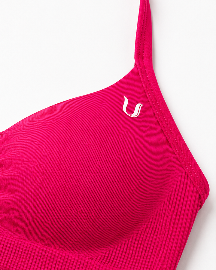 Beau | Halter Support Bra - Raspberry