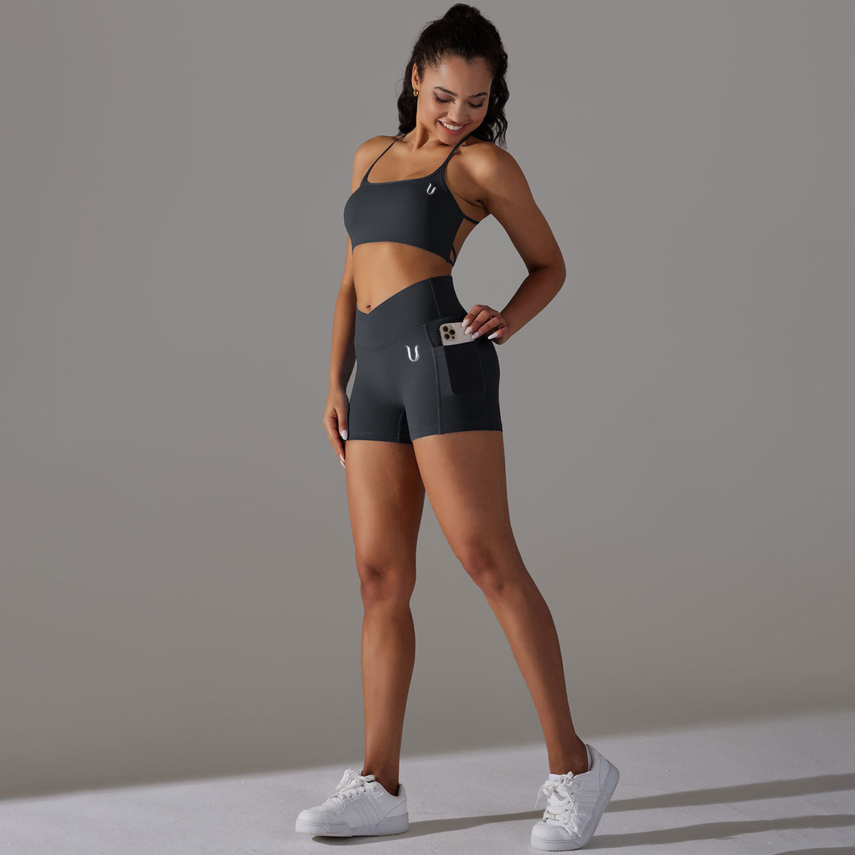 Mila | Short Set - Zwart