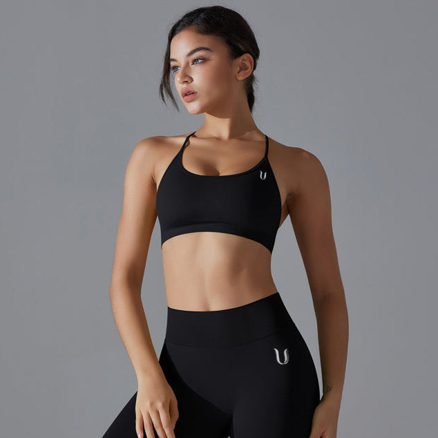 Mila V2 | Strap Sport Bra - Zwart