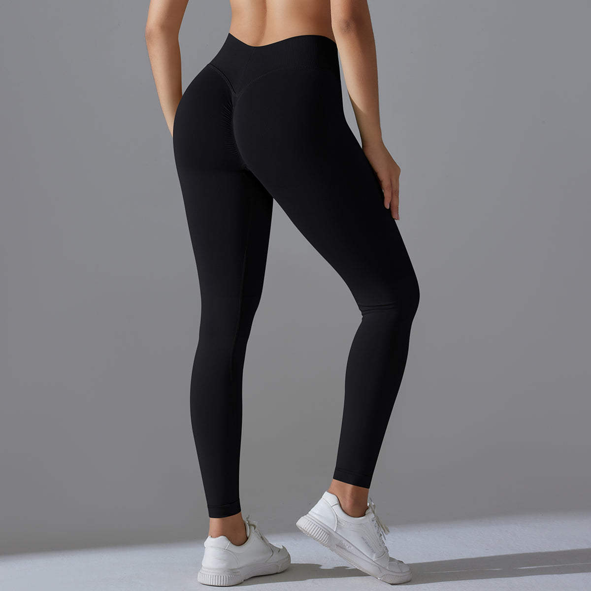 Mila V2 | Scrunch Sport Leggings - Schwarz