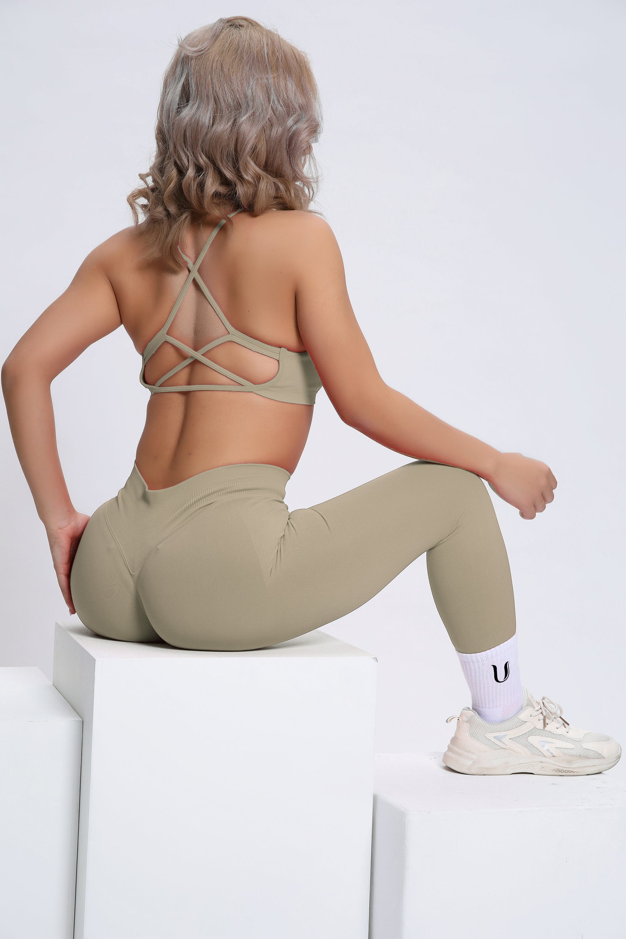 Joy | Crossback Sports Bra – Army Green