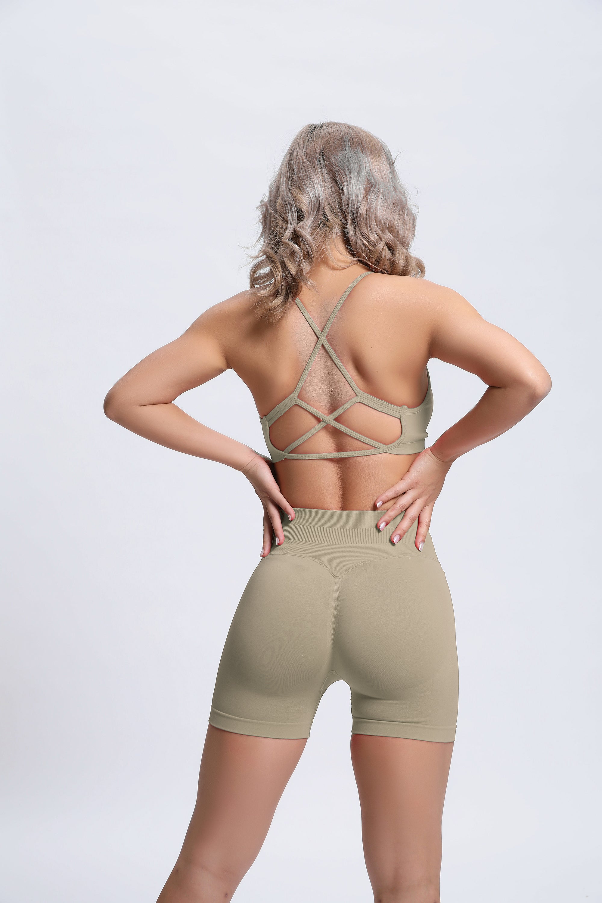 Joy | Crossback Sports Bra – Army Green