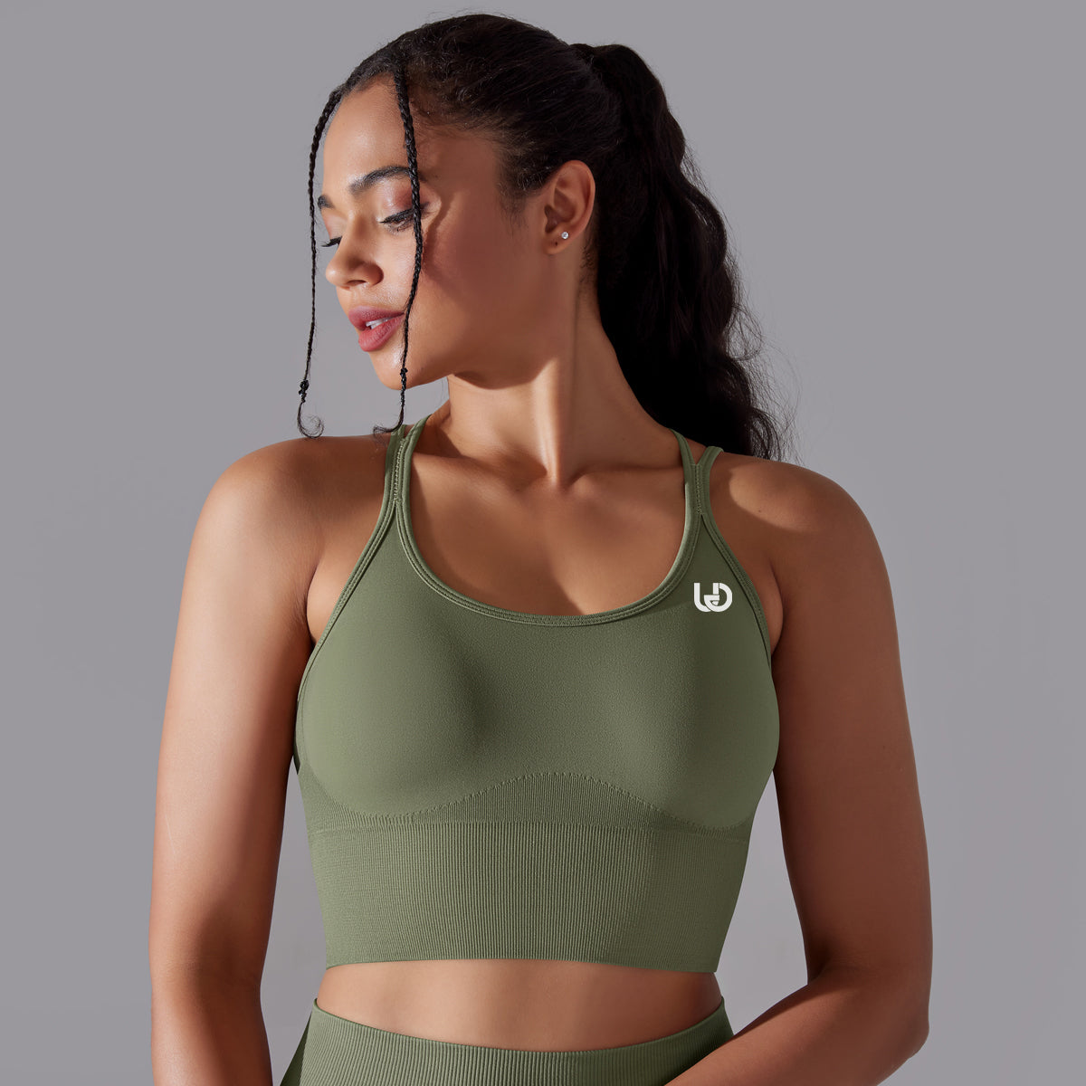 Daisy | Strap Sport Bra - Olijf Groen