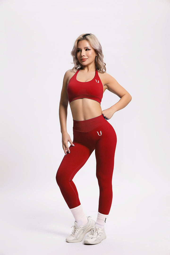 Beau | Leggings de Alto Rendimiento - Rojo