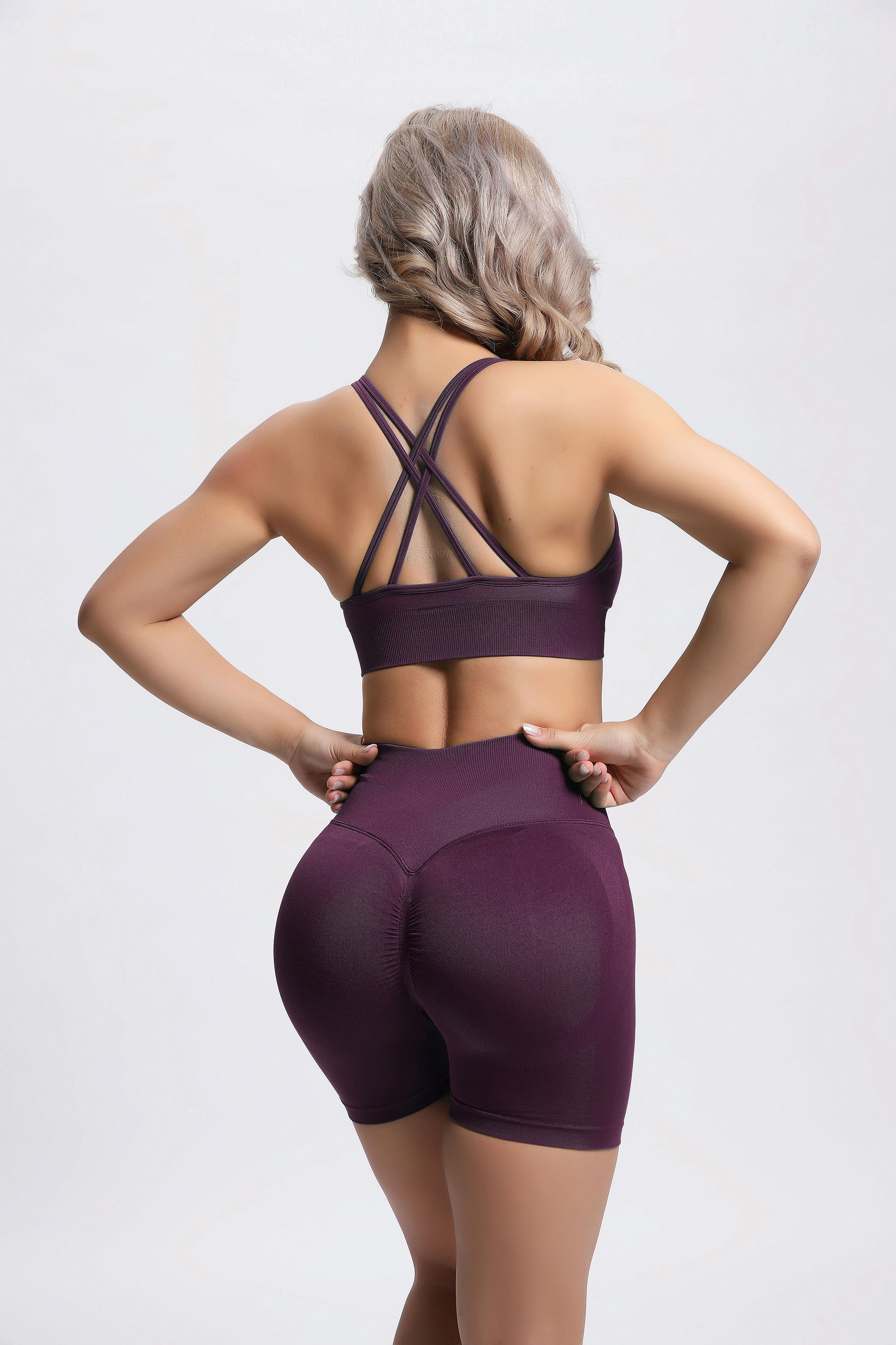 Olivia | Crossback Power Bra - Paars