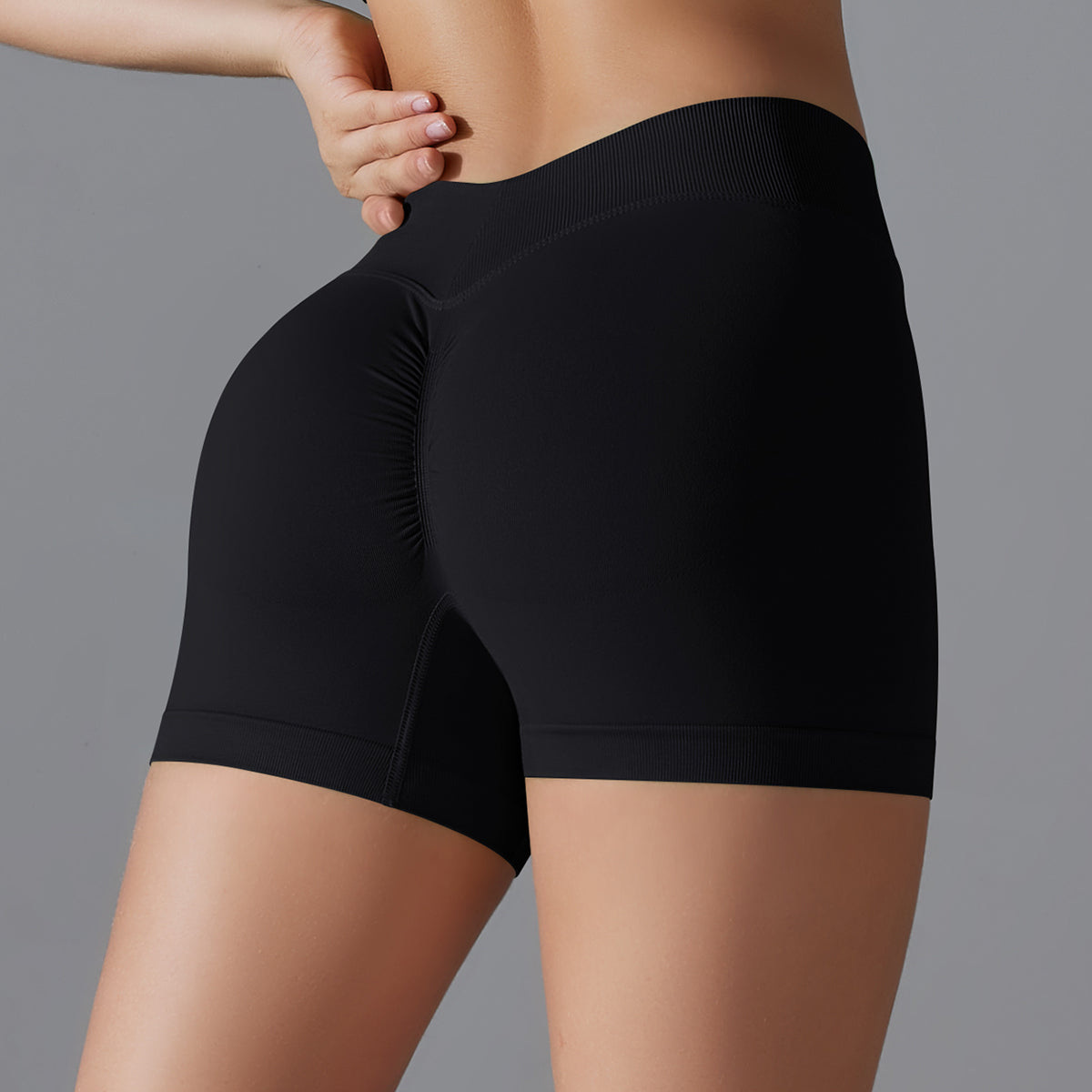 Mila V2 | Scrunch Sport Short - Schwarz