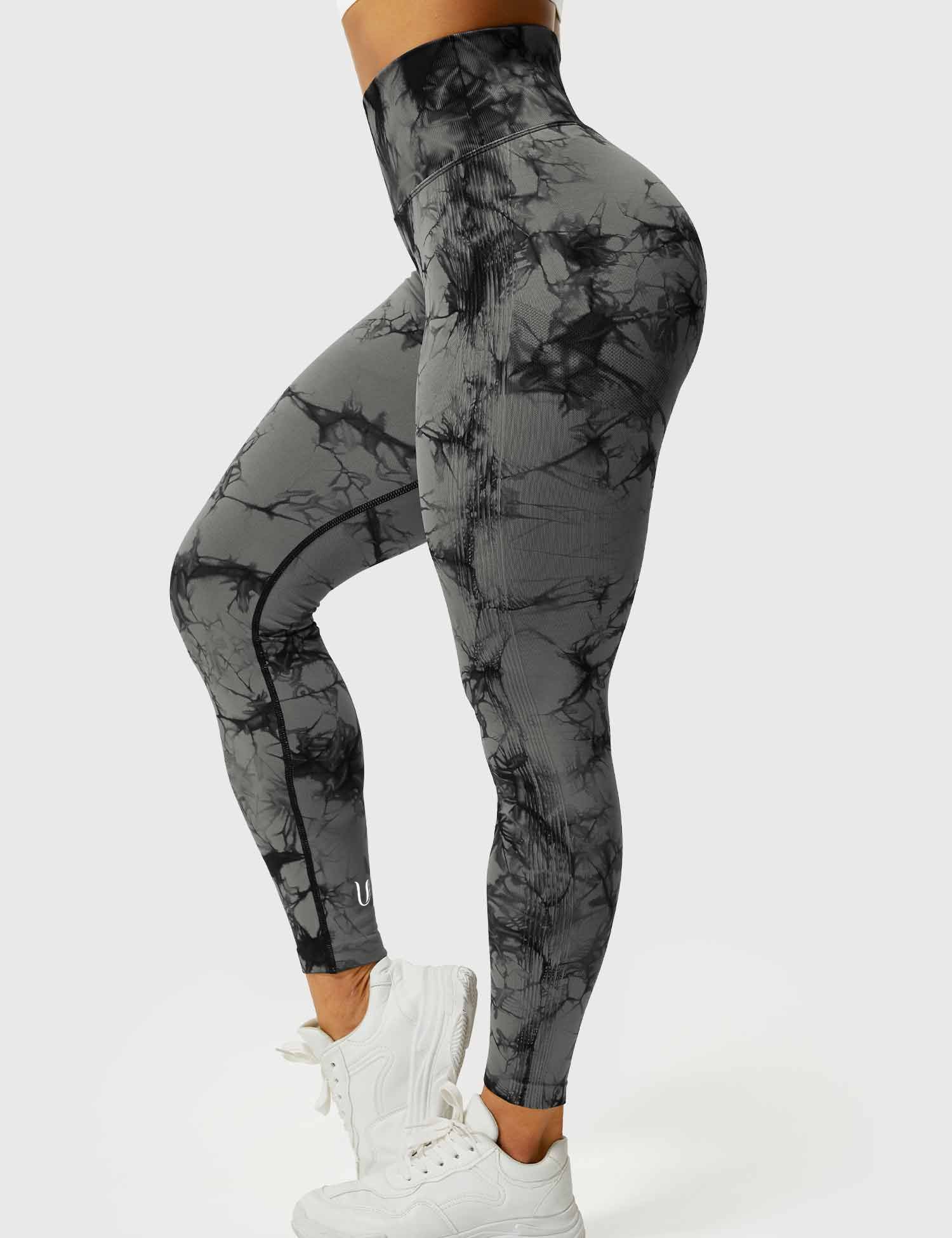 Aimy | Tie Dye Legging Scrunch - Donkergrijs