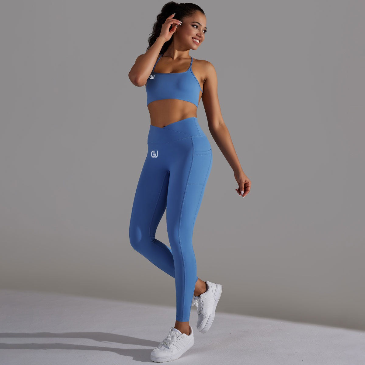 Mila | Legging-Top Set - Blue