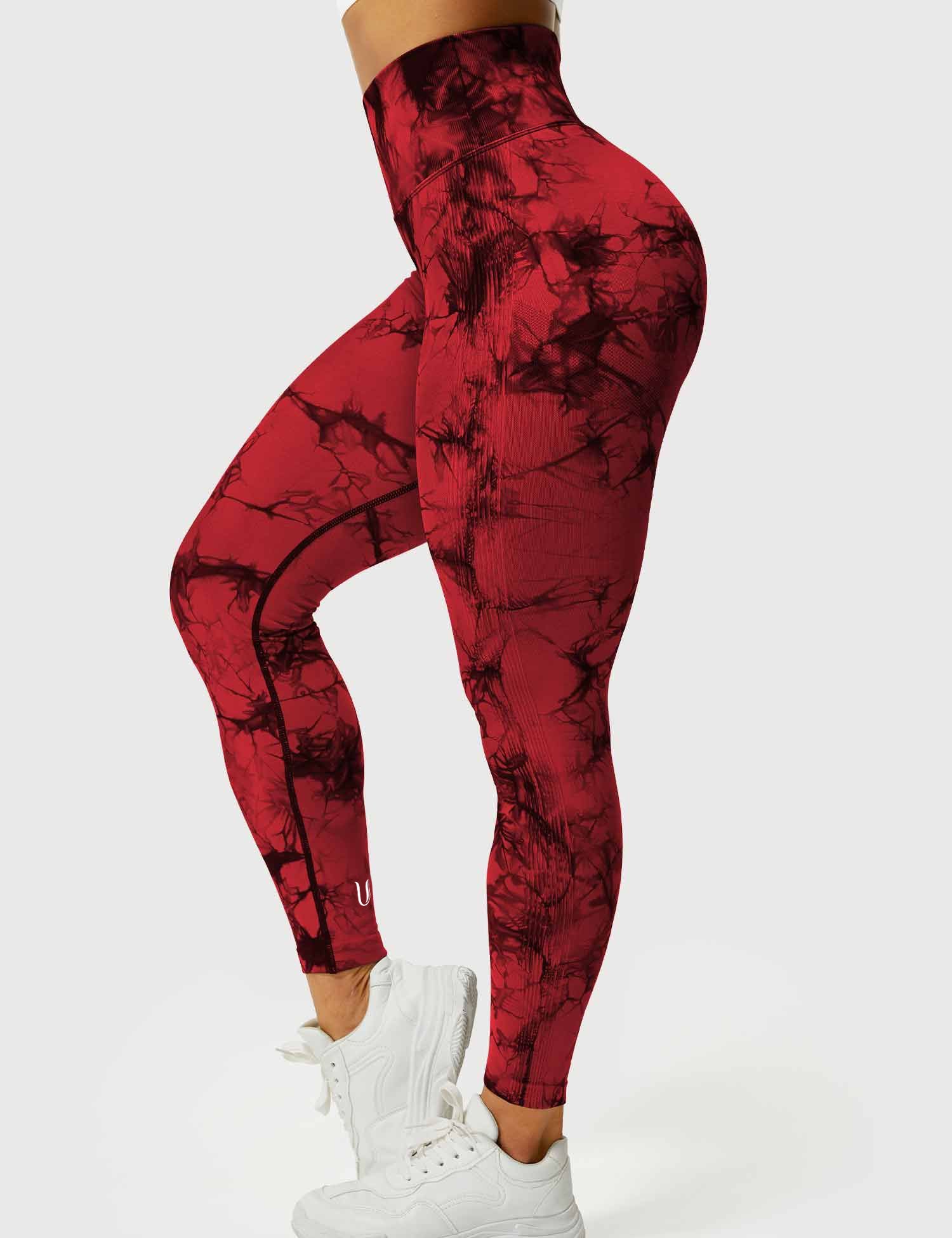 Aimy | Tie Dye Legging Scrunch - Rood