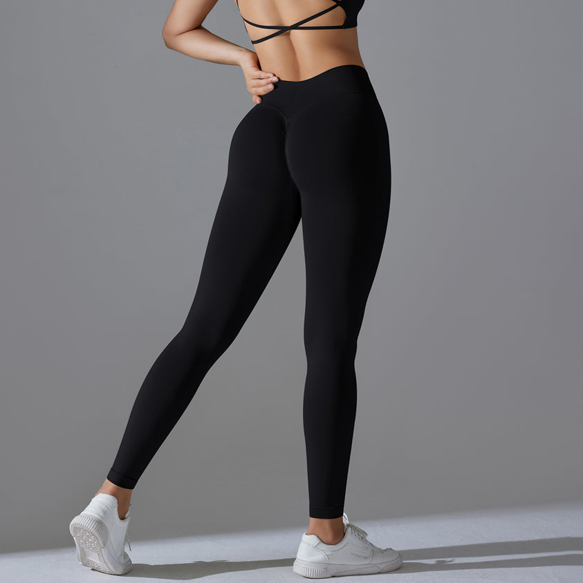 Mila V2 | Scrunch Sport Leggings - Schwarz