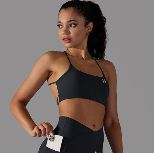 Mila | Strap Sport Bra - Zwart