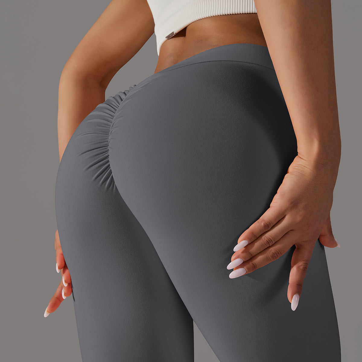 Emma | Leggings Extra Scrunch - Gris Oscuro