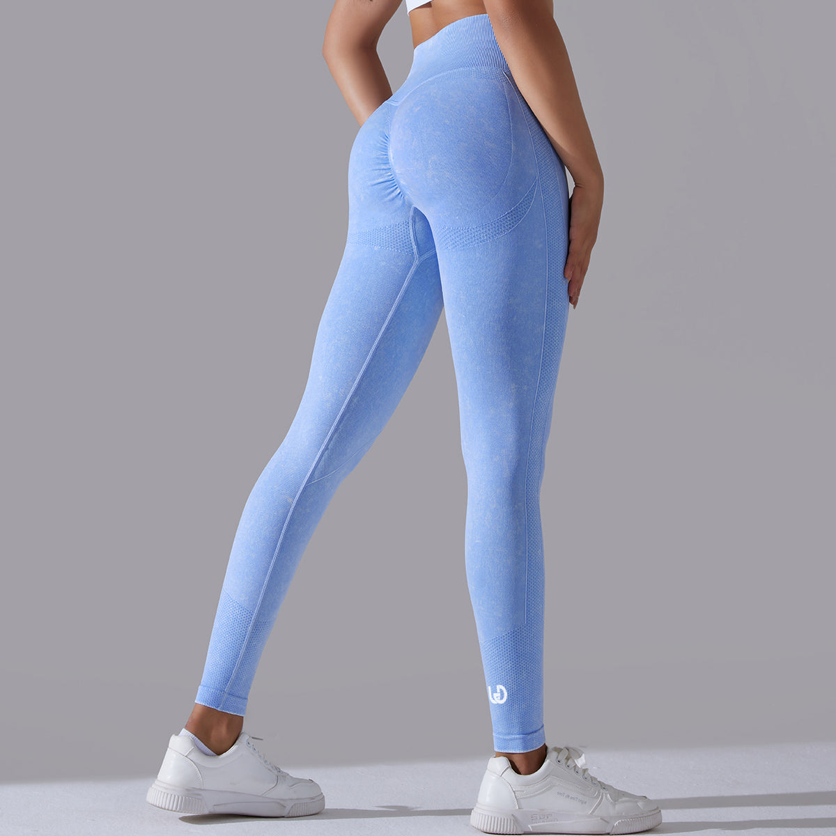 Jane | Legging Scrunch Patronen - Hemelsblauw