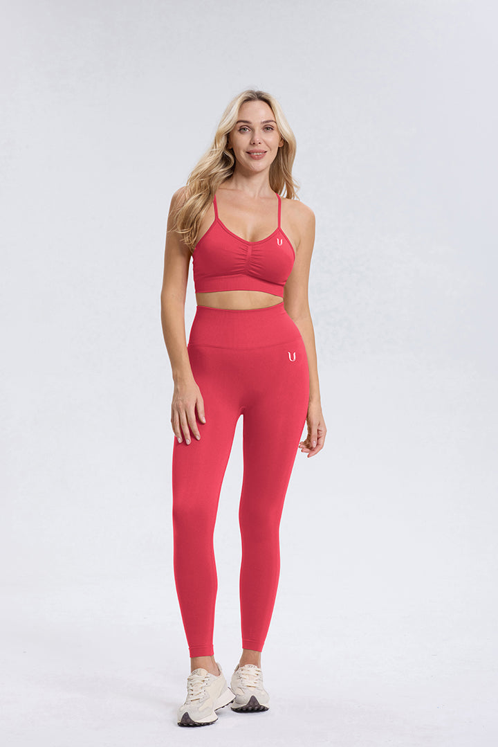 Maeve | High Waist Scrunch Legging - Rood