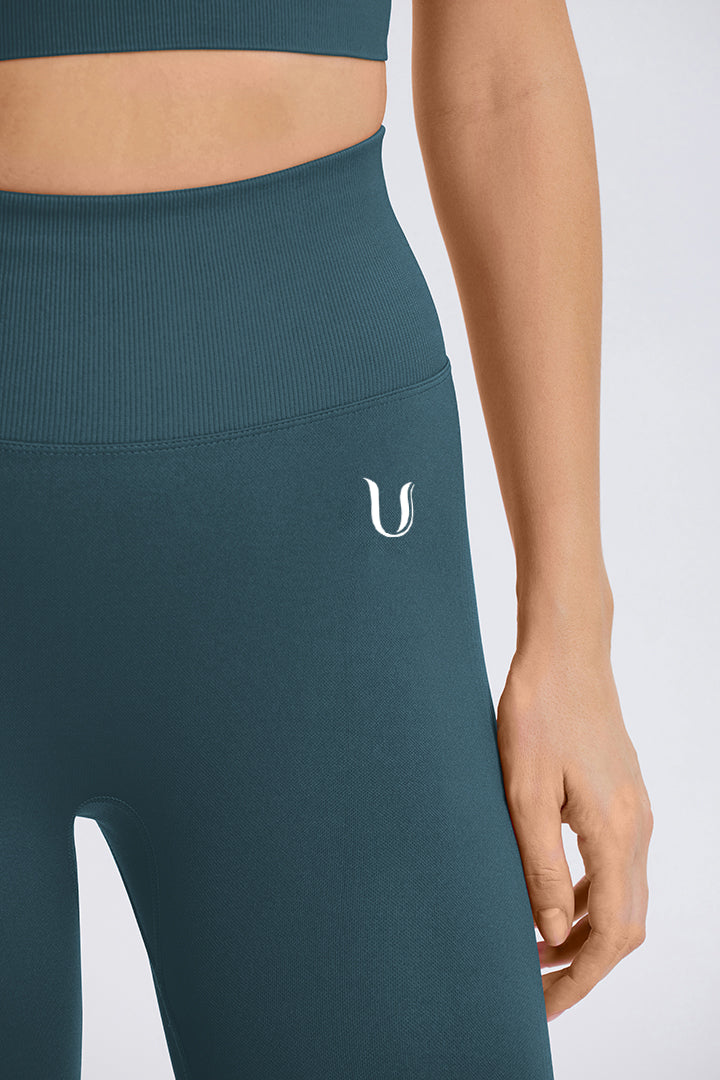 Maeve | Legging Scrunch de Cintura Alta - Verde Azulado