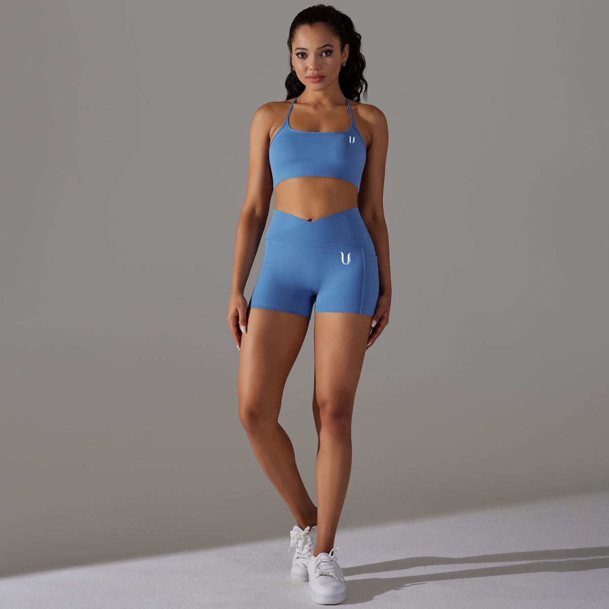 Mila | Short Set - Blauw