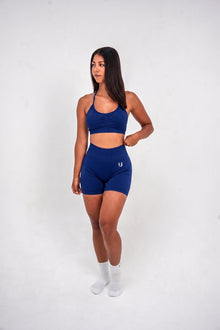 Luna | Premium Seamless Scrunch Short - Donker Blauw