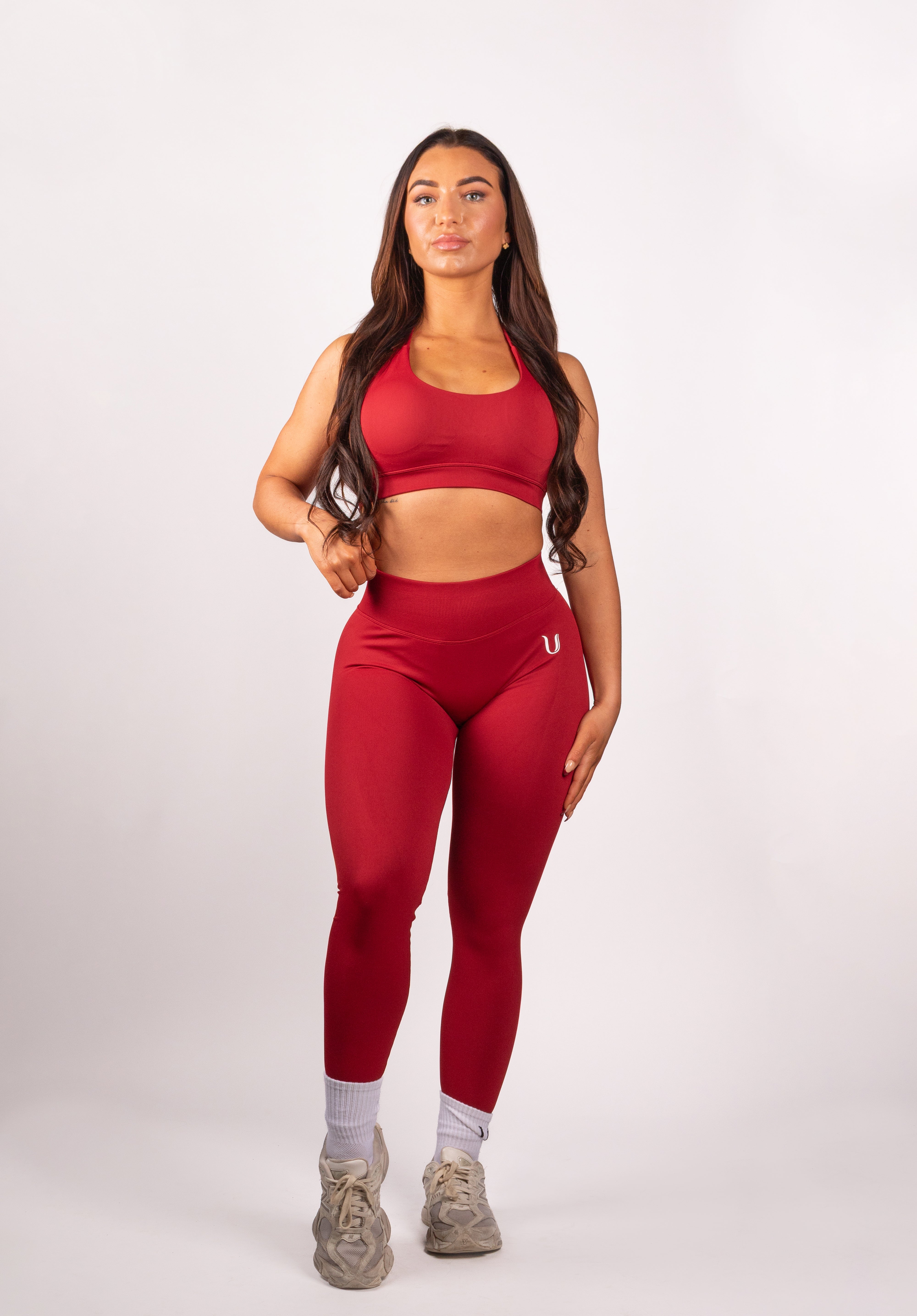 Beau | Top con soporte tipo halter – Rojo