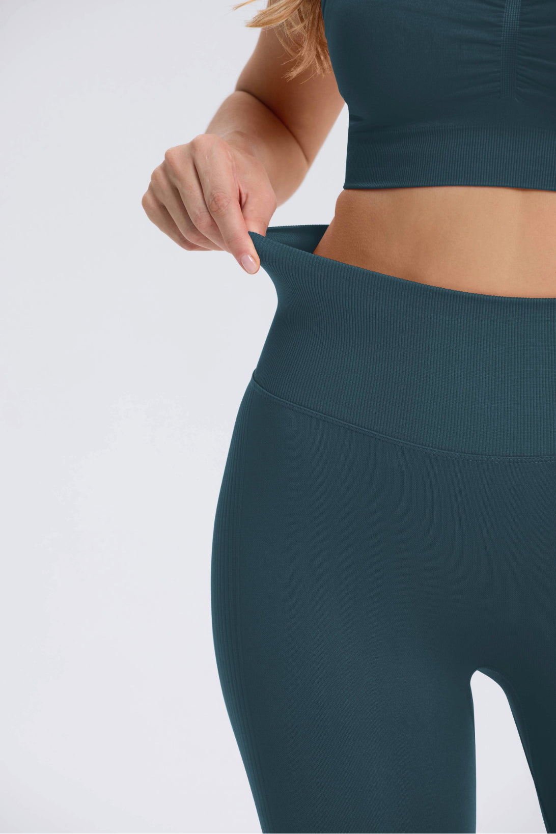 Maeve | High Waist Scrunch Legging - Blauwgroen