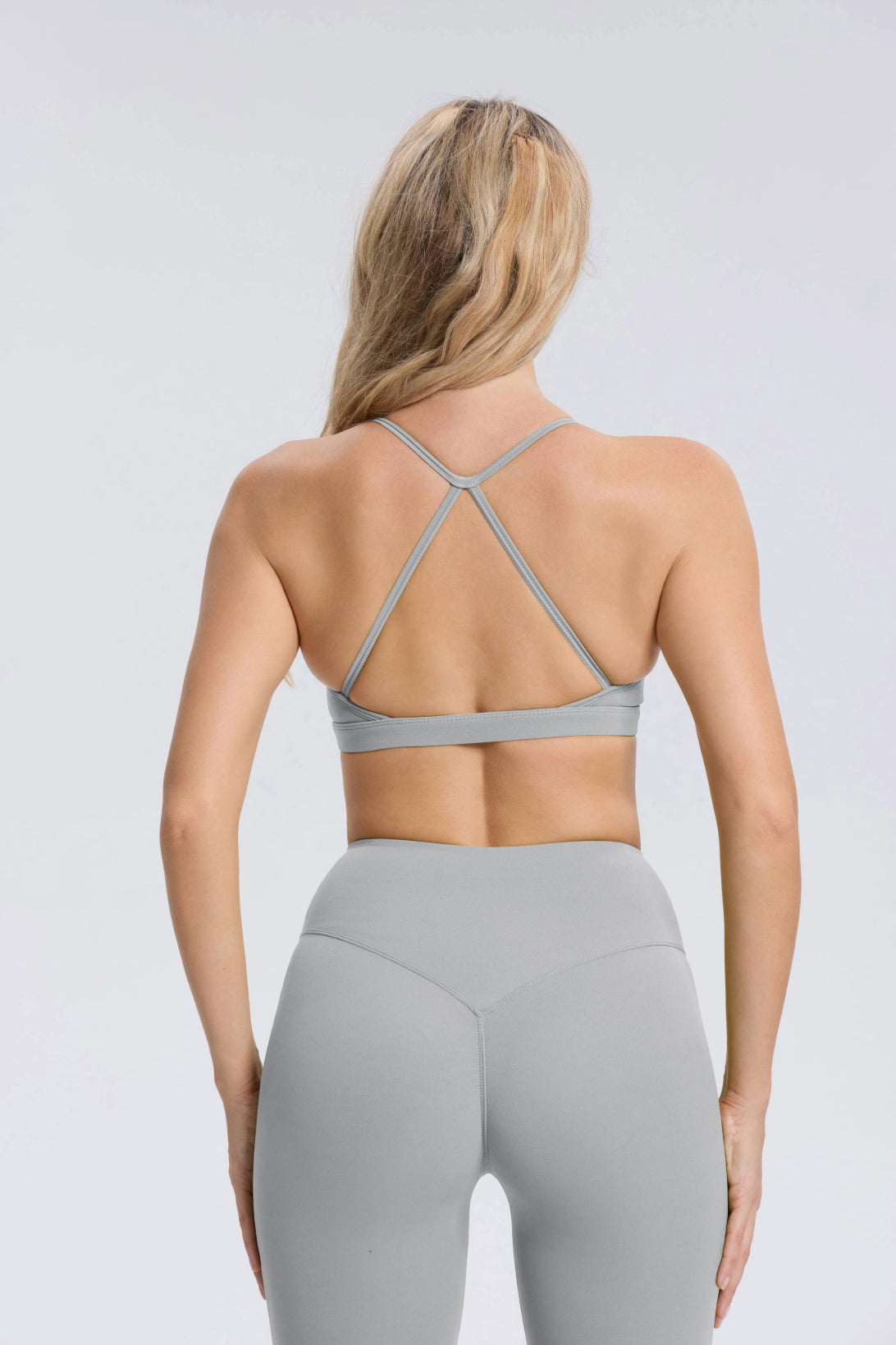 Hailey | Cross-Back Sports BH - Lichtgrijs