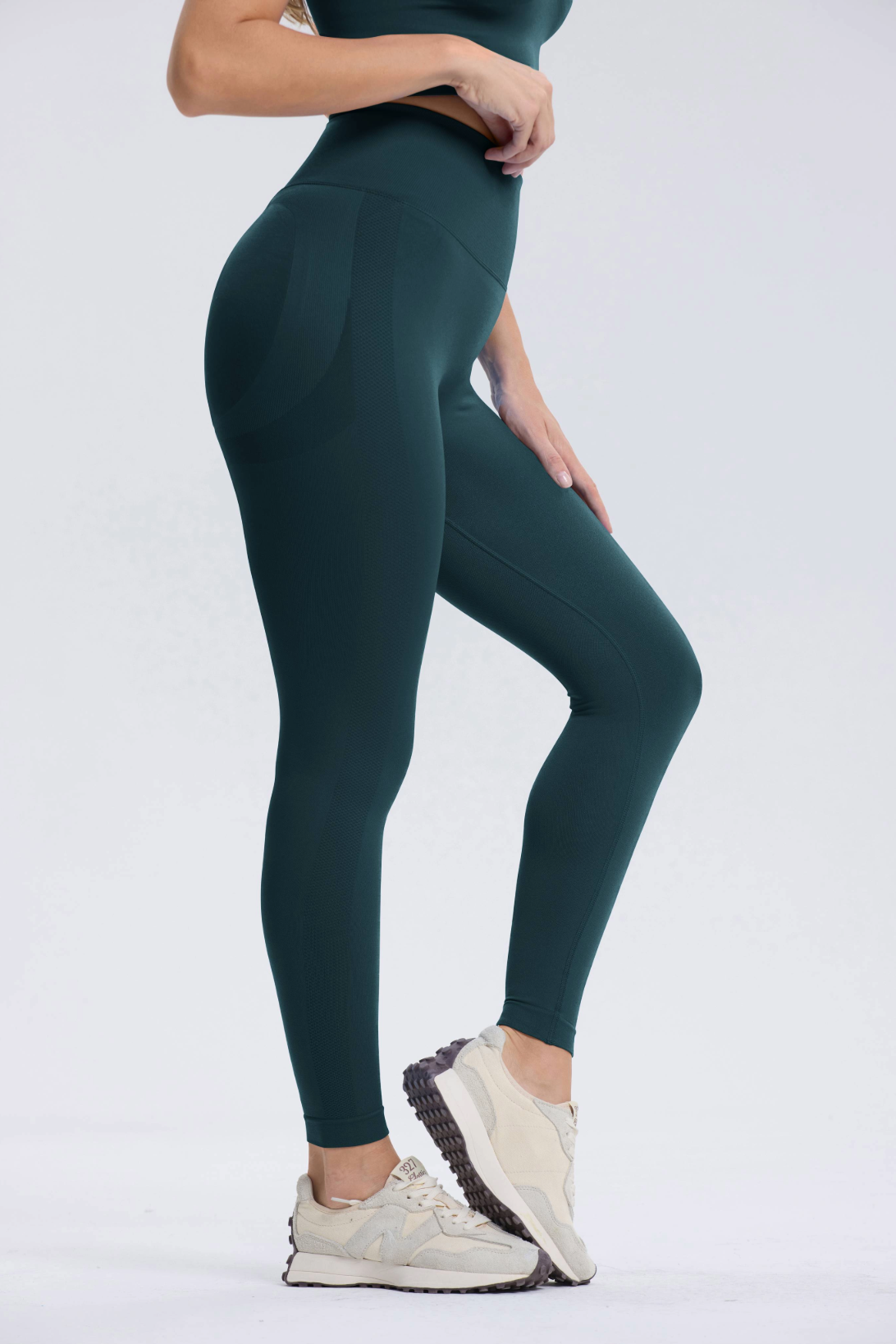 Leonie | Premium Scrunch Legging - Blauwgroen