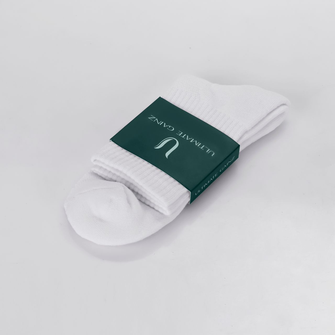 Ultimate Gainz - Performance Socken Unisex - Weiß 1 Paar