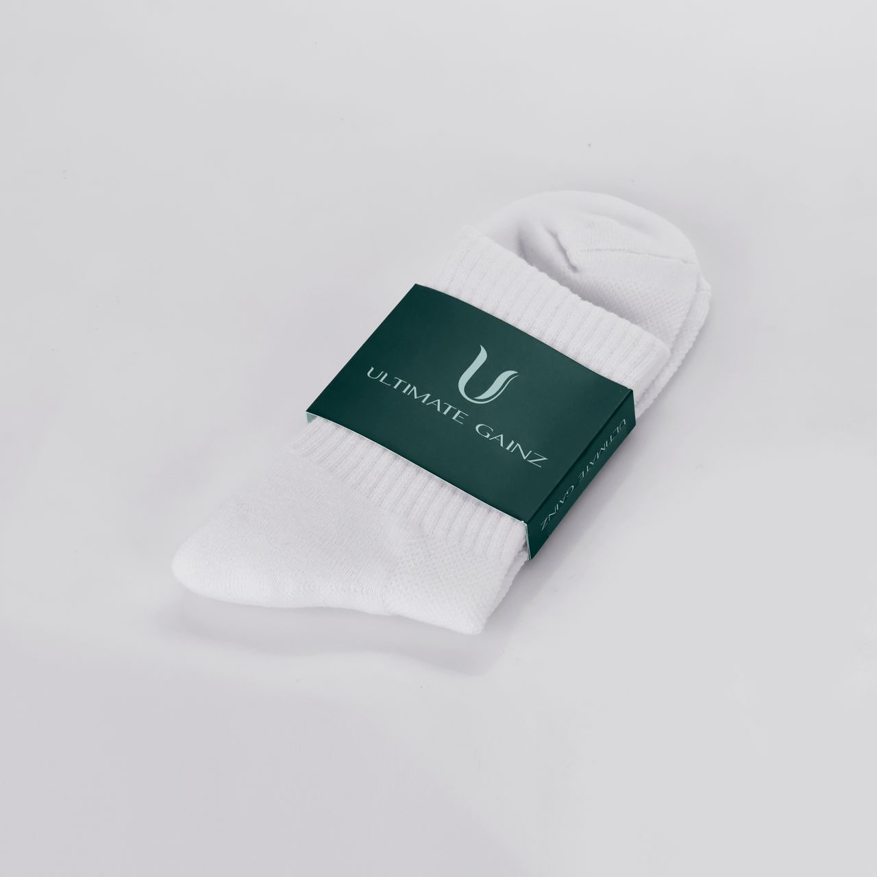 Ultimate Gainz - Calcetines de Rendimiento Unisex - Blanco 1 Par